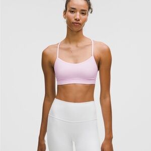 1-8 NWT size 12 Lululemon Flow Y Bra cupA-C PNKO Pink Organza